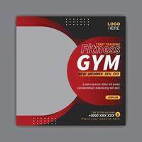 Gym, Fitness and Sports social media ad post template vector