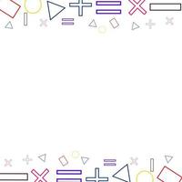 Math border background template vector