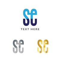 se initial letter logo design vector