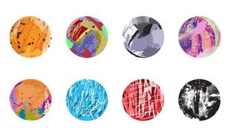 Collection of doodle circle abstract icon. Abstract hand drawn vector