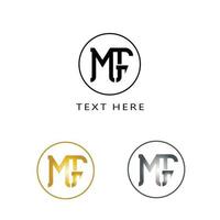 MF initial letter logo design vector