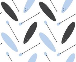 Seamless pattern of sup boards vector