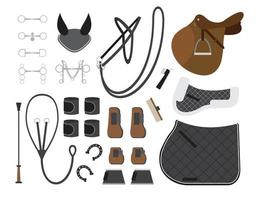 Vector set of horse equipment