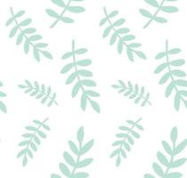 Vector seamless pattern of hand drawn leaves