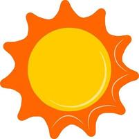 The cut sun symbol vector