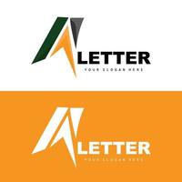 A Letter Logo, Letter Logotype Vector, Product Brand Design, Company Initials, Construction, Education vector