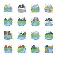 Bundle of Hills Flat Vector Designs