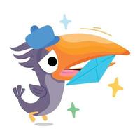 Trendy Messenger Bird vector