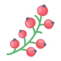 cerezas navideñas de moda vector