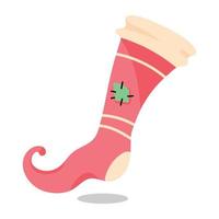 Trendy Santa Sock vector
