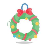 Trendy Christmas Wreath vector