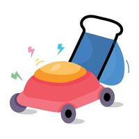 Trendy Lawn Mower vector