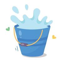 Trendy Water Bucket vector