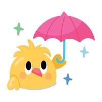 Trendy Bird Umbrella vector