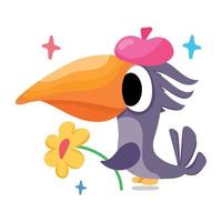 Trendy Cute Toucan vector