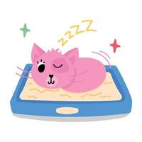 Trendy Lazy Kitten vector