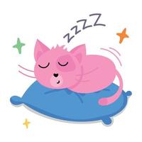 Trendy Lazy Cat vector