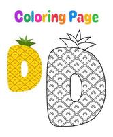 Coloring page with Alphabet D for kids vector