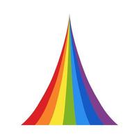 arco iris en estilo plano aislado vector
