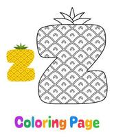 Coloring page with Alphabet Z for kids vector