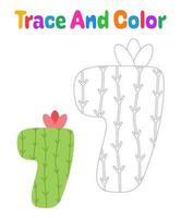 Number 7 tracing worksheet for kids vector