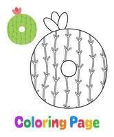 Coloring page with Alphabet O for kids vector