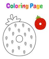 Coloring page with Alphabet O for kids vector