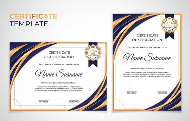 Modern Luxury Certificate Template Set