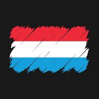 Luxembourg Flag Brush Vector