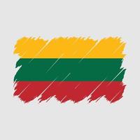 Lithuania Flag Brush Vector