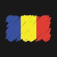 Romania Flag Brush Vector