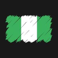 Nigeria Flag Brush Vector