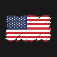 vector de pincel de bandera americana