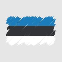 vector de pincel de bandera de estonia