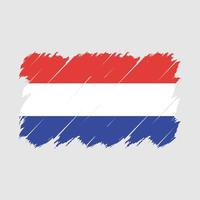 Netherlands Flag Brush Vector