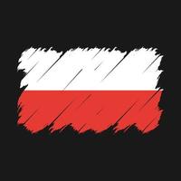vector de pincel de bandera de polonia