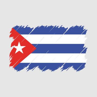 Cuba Flag Brush Vector