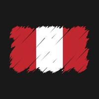 vector de pincel de bandera de perú