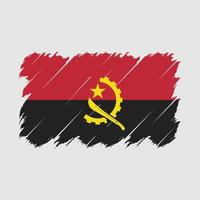 vector de pincel de bandera de angola