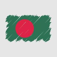 vector de pincel de bandera de bangladesh