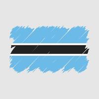 Botswana Flag Brush Vector