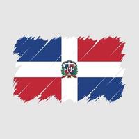 Dominican Republic Flag Brush Vector