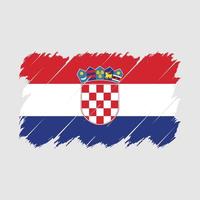 vector de pincel de bandera de croacia