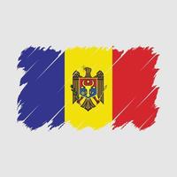 Moldova Flag Brush Vector