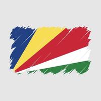 Seychelles Flag Brush Vector
