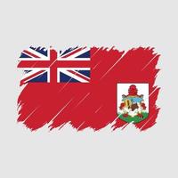 vector de pincel de bandera de Bermudas