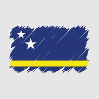 vector de pincel de bandera de curazao