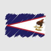 vector de pincel de bandera de samoa americana