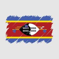 Swaziland Flag Brush Vector