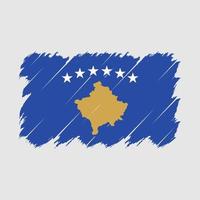 Kosovo Flag Brush Vector